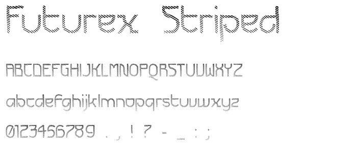 Futurex Striped font